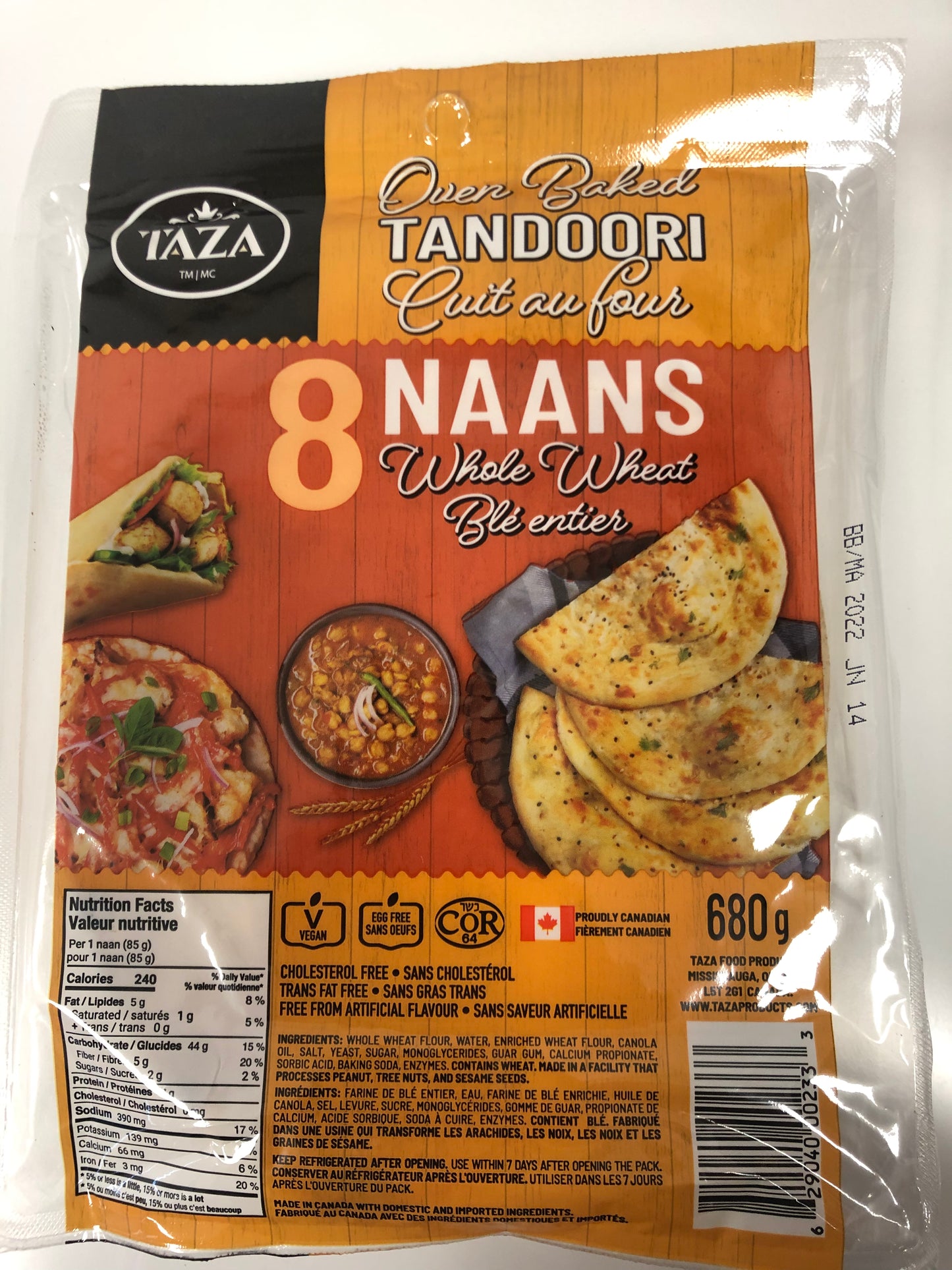 Taza Whole Wheat Naan